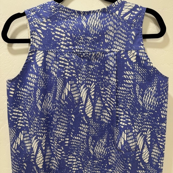 Maison Martin Margiela MM6 Women 42 US 6 Sleeveless Shift Mini Dress Blue White - Picture 6 of 13